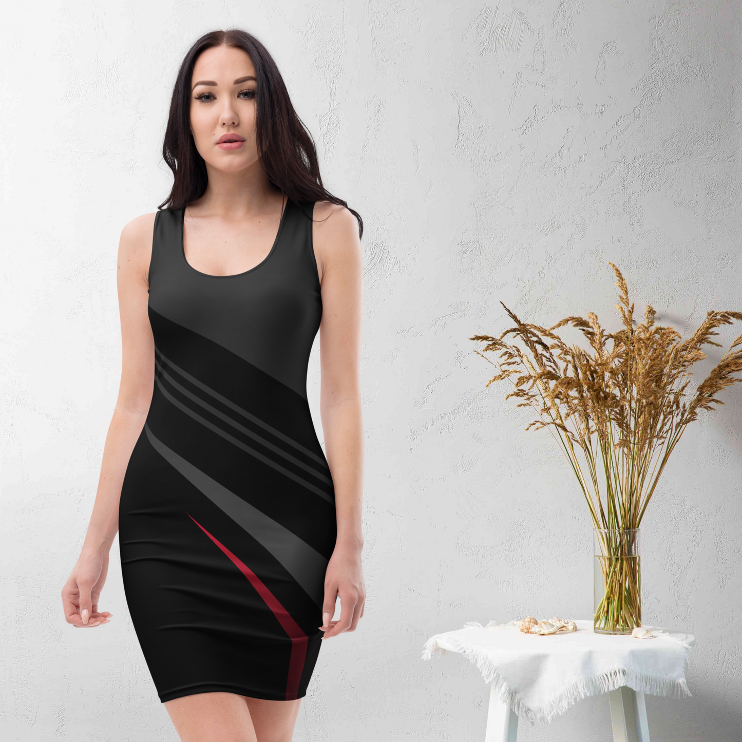 Robe ajustée noir intense